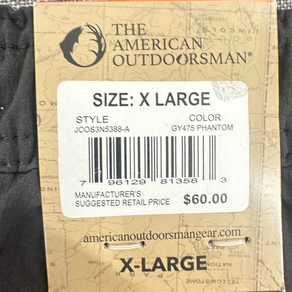 NEW! The American Outdoorsman Mens‎ Shorts XL Black Drawstring Pockets $60 - Picture 7 of 10
